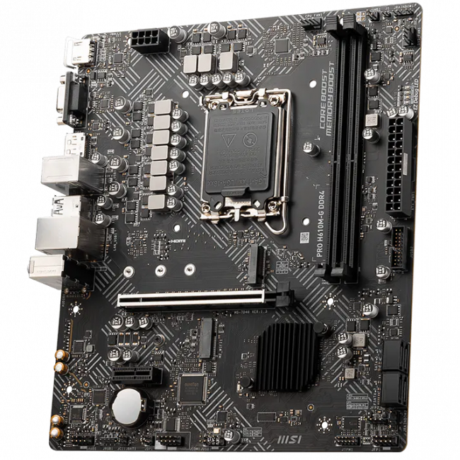 Материнская плата MSI PRO H610M-G BULK — для бизнеса и офиса Материнская плата MSI PRO H610M-G BULK — для бизнеса и офиса
