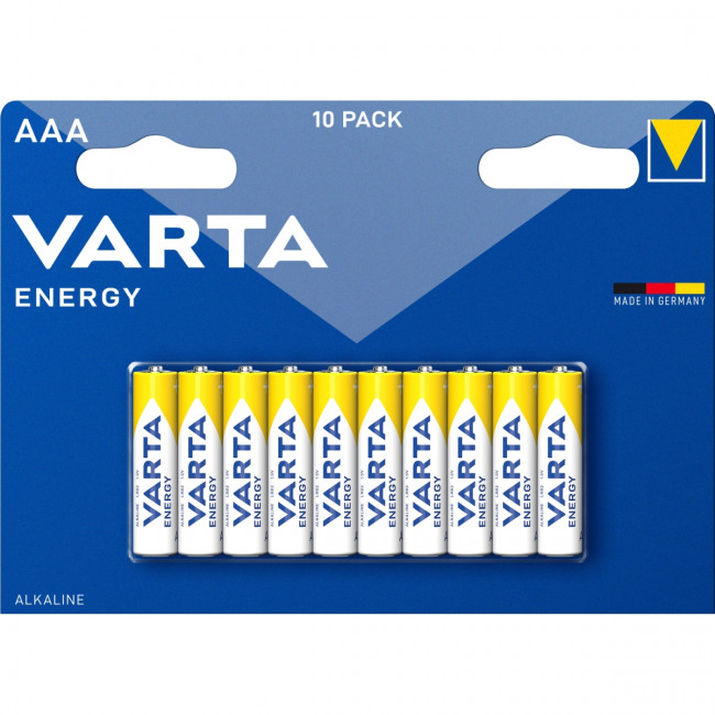 Батарейка Varta ENERGY LR03 AAA BL10 Alkaline 1.5V (4103) (10/200) (10 шт.) Varta ENERGY LR03 AAA (04103229491)