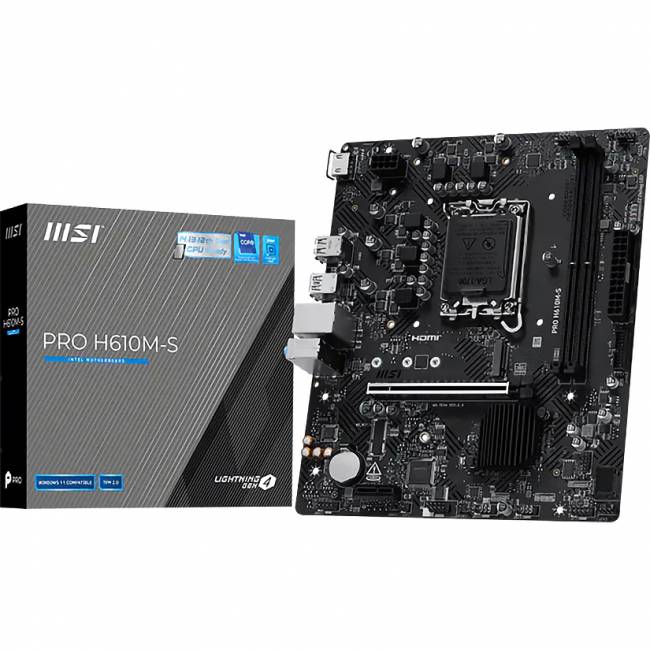 Материнская плата MSI PRO H610M-S — для бизнеса и офиса