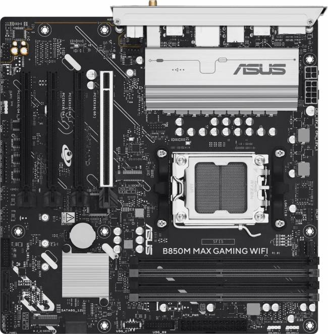 Материнская плата ASUS B850M MAX GAMING WIFI — для бизнеса и офиса Материнская плата ASUS B850M MAX GAMING WIFI — для бизнеса и офиса