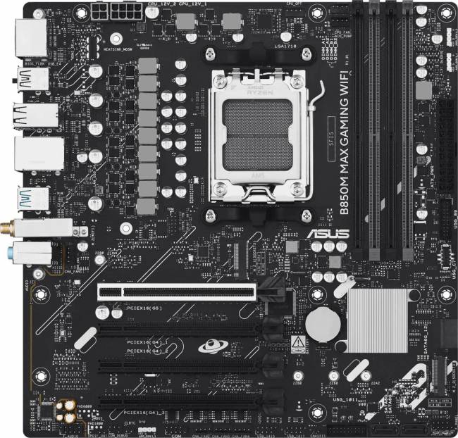 Материнская плата ASUS B850M MAX GAMING WIFI — для бизнеса и офиса Материнская плата ASUS B850M MAX GAMING WIFI — для бизнеса и офиса