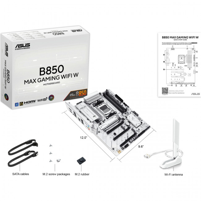 Материнская плата ASUS B850 MAX GAMING WIFI W (90MB1M10-M0EAY0) — для бизнеса и офиса