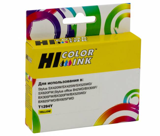 Картридж Hi-Black (HB-T1294) для Epson Stylus SX230/235W/SX420W/SX425W/BX305F, Y — для бизнеса и офиса