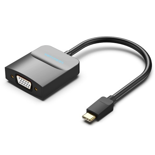 Мультимедиа конвертер Vention USB Type C M/VGA 15F, Черный Vention USB Type C M / VGA 15F (TDDBB) — для бизнеса и офиса