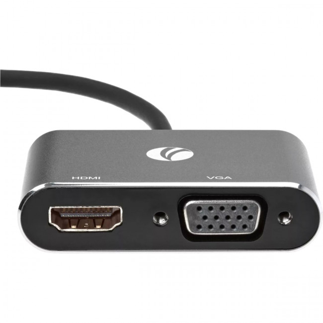 Кабель-переходник USB 3.0 (Am) --> HDMI(f)+VGA(f), Aluminum Shell, VCOM <CU322M> Кабель-переходник VCOM USB 3.0 AM/HDMI F+VGA F (CU322M)