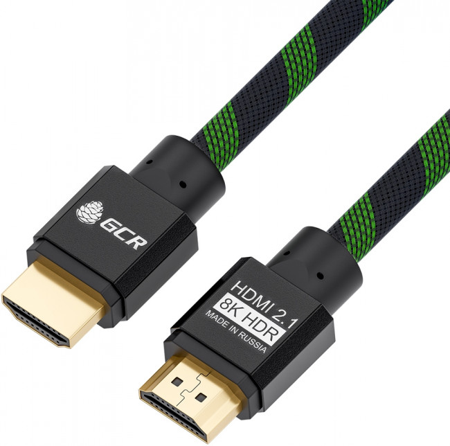 Greenconnect Кабель HDMI 2.1, 8K 60Hz, 4K 144Hz, 1.0m , динамический HDR 4:4:4, Ultra HD, 48.0 Гбит/с, тройное экранирование, ферритовые фильтры, GCR-51833 Greenconnect HDMI (m) - HDMI (m) 1м