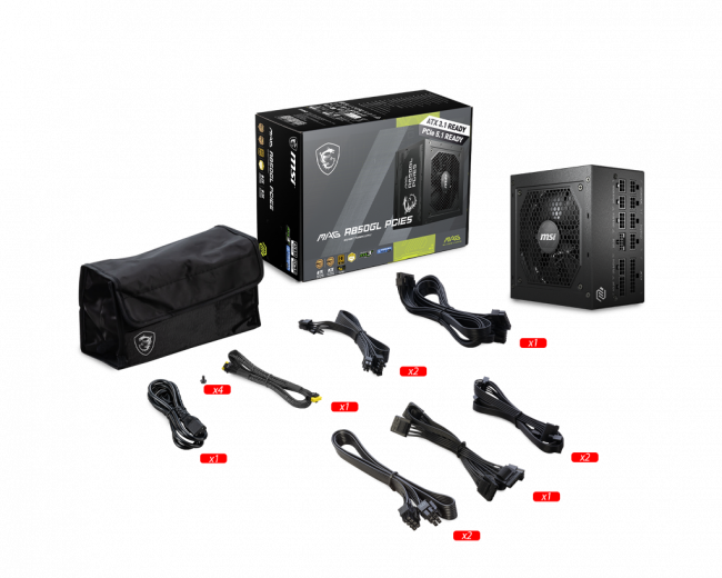 Блок питания ПК MSI MAG A850GL PCIE5 (306-7ZP8A11-CE0) — для бизнеса и офиса