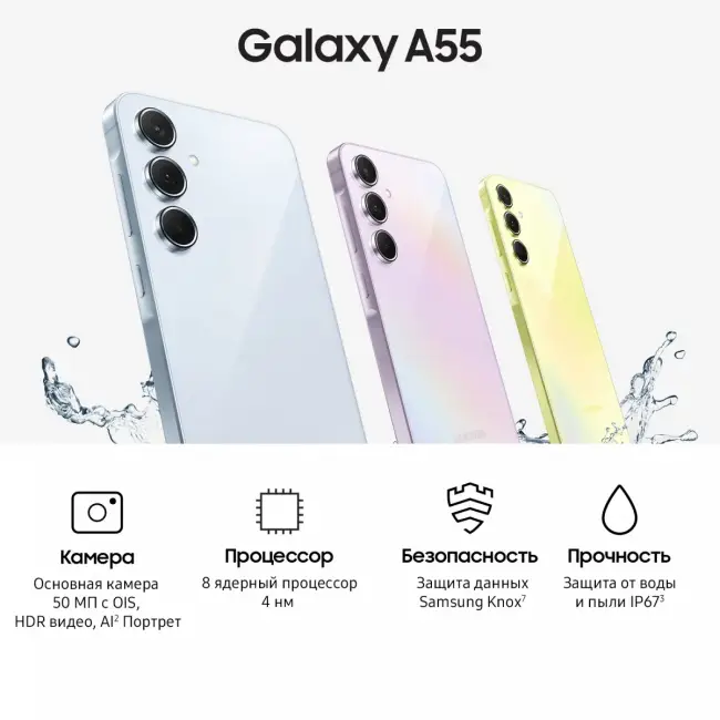 Смартфон Samsung SM-A556EZKCCAU — для бизнеса и офиса Смартфон Samsung SM-A556EZKCCAU — для бизнеса и офиса