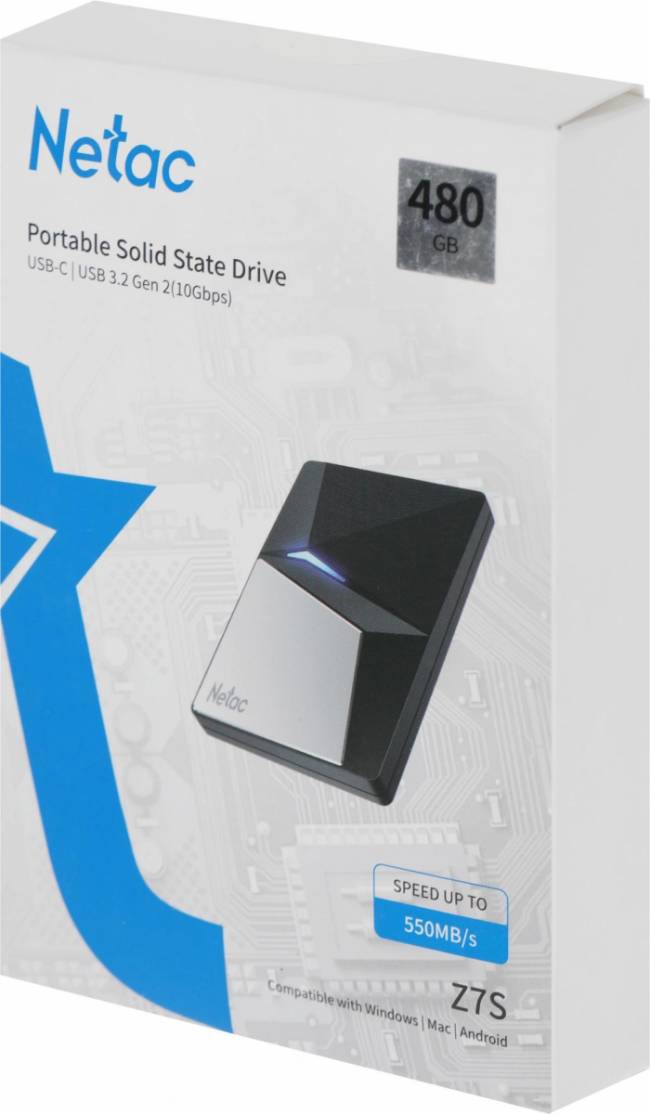 Накопитель SSD Netac NT01Z7S-480G-32BK — для бизнеса и офиса Накопитель SSD Netac NT01Z7S-480G-32BK — для бизнеса и офиса