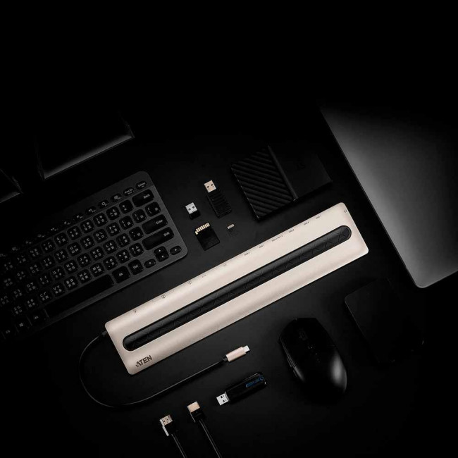 Многопортовая док-станция с портом USB-C и функцией сквозной передачи питания (Power Pass-Through) ATEN UH3237