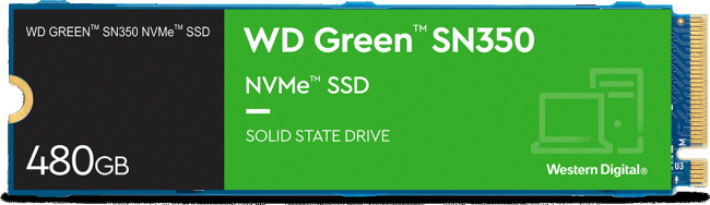 Твердотельный накопитель WD Green SN350 WDS480G2G0C — для бизнеса и офиса
