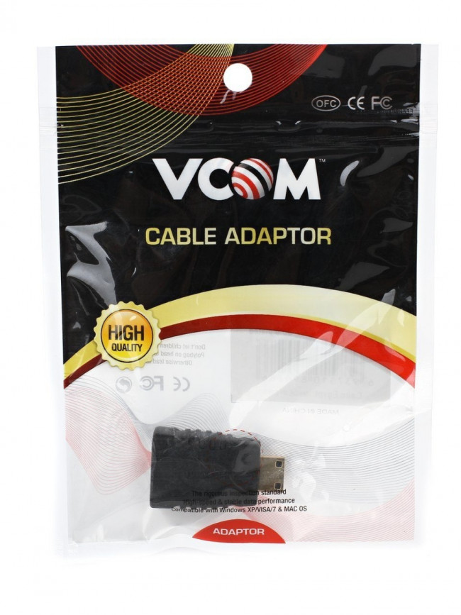 Переходник HDMI-19F <--> Mini-HDMI-19M, VCOM <CA316> VCOM HDMI (f) - mini-HDMI (m) — для бизнеса и офиса