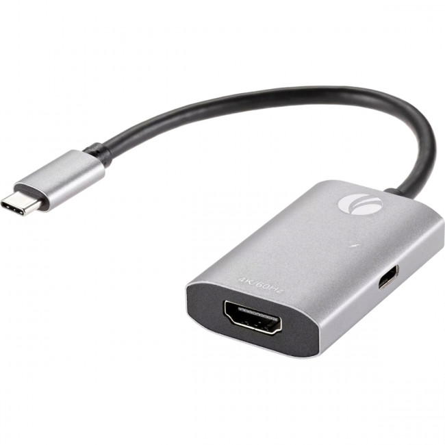 Aдаптер USB 3.1 Type-Cm --> HDMI A(f) , 4K@60Hz, PD charging, Alum Shell, VCOM <CU452A> Переходник VCOM USB Type-C M/HDMI F (CU452A)