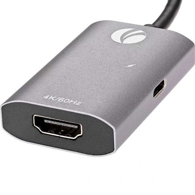 Aдаптер USB 3.1 Type-Cm --> HDMI A(f) , 4K@60Hz, PD charging, Alum Shell, VCOM <CU452A> Переходник VCOM USB Type-C M/HDMI F (CU452A)
