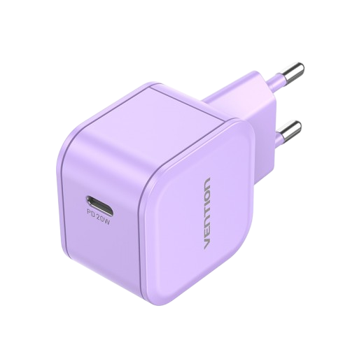 Сетевое зарядное устройство Vention на 1 порт USB С 20W  Фиолетовый, шт. Vention FEJV0-EU — для бизнеса и офиса