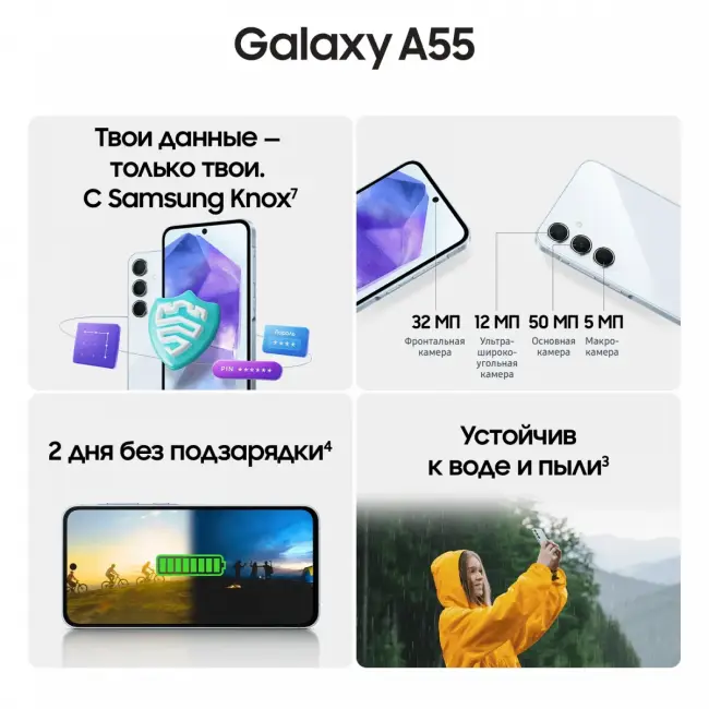 Смартфон Samsung SM-A556ELBCCAU — для бизнеса и офиса