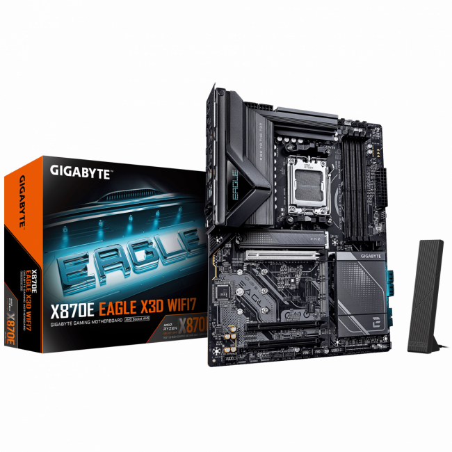 Материнская плата Gigabyte X870E EAGLE X3D WIFI7 — для бизнеса и офиса