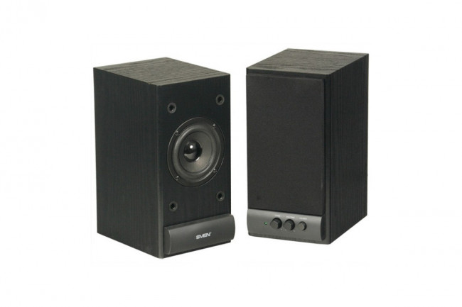 Колонки  деревянные АС SPS-609 (10 Вт), чёрный SVEN SPS-609 Black