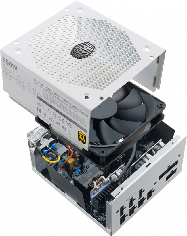 Блок питания 650 Ватт Cooler Master V650 Gold-V2 White Edition