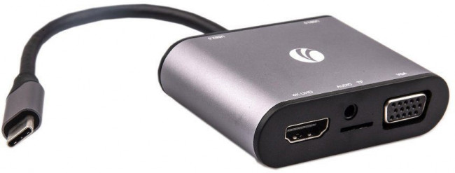 Aдаптер USB3.1 Type-CM-->HDMI +VGA+3XUSB +PD charging+TF+AUDIO,Aluminum Shell, VCOM <CU425> VCOM USB 3.2 Type-C (m) - VGA (f),HDMI (f),mini jack 3.5 mm (f),USB 3.2 Type-AF,USB 3.2 Type-C (f),2 x USB 2.0 Type-AF — для бизнеса и офиса Aдаптер USB3.1 Type-CM-->HDMI +VGA+3XUSB +PD charging+TF+AUDIO,Aluminum Shell, VCOM <CU425> VCOM USB 3.2 Type-C (m) - VGA (f),HDMI (f),mini jack 3.5 mm (f),USB 3.2 Type-AF,USB 3.2 Type-C (f),2 x USB 2.0 Type-AF — для бизнеса и офиса