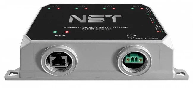 Уличный Ultra PoE удлинитель - коммутатор Gigabit Ethernet до 250м на 5 портов NST NS-EXSW-5GP/W — для бизнеса и офиса