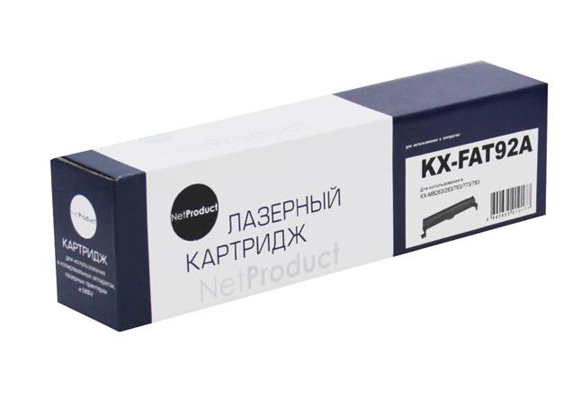 Тонер-картридж NetProduct (N-KX-FAT92A) для Panasonic KX-MB263/283/763/773/783, 2K — для бизнеса и офиса