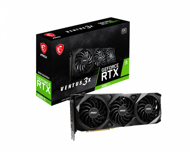 Видеокарта MSI GeForce RTX 3060 Ti VENTUS 3X 8GD6X OC — для бизнеса и офиса