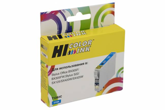Картридж Hi-Black (HB-T1282) для Epson Stylus S22/SX125/SX420W/SX425W/BX305F, C — для бизнеса и офиса