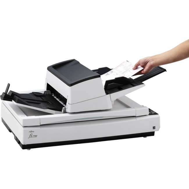 fi-7700 Документ сканер А3, двухсторонний, 100 стр/мин, cо встроенным планшетом, автопод. 300 листов, USB 3.0 Fujitsu fi-7700 (PA03740-B001) — для бизнеса и офиса