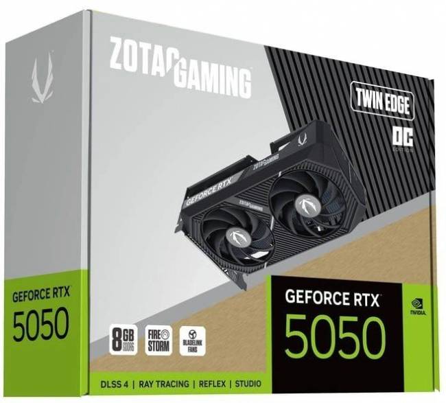 Видеокарта Zotac GAMING GeForce RTX 5050 Twin Edge OC 8Gb (ZT-B50500H-10M) — для бизнеса и офиса