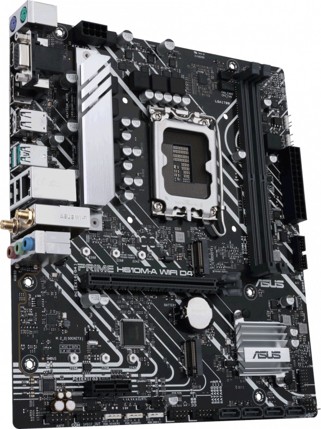Материнская плата ASUS PRIME H610M-A WIFI D4 — для бизнеса и офиса
