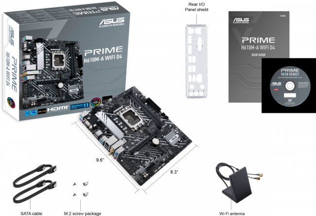 Материнская плата ASUS PRIME H610M-A WIFI D4 — для бизнеса и офиса