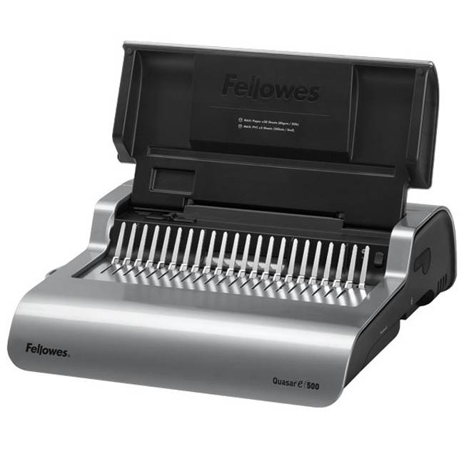 Переплетчик Fellowes QUASAR-E на пл. пружину с эл. перфорацией, сшивает до 500 лст., перф. 25 лст. Fellowes FS-56209 — для бизнеса и офиса Переплетчик Fellowes QUASAR-E на пл. пружину с эл. перфорацией, сшивает до 500 лст., перф. 25 лст. Fellowes FS-56209 — для бизнеса и офиса