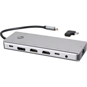 Адаптер TypeC -->(2HDMI+DP)4K*60Hz+3USB3.0+TC+USB2.0+RJ45+SD+TF+PD+audio+TCадаптер, VCOM <4706> Адаптер iOpen USB 3.1 Type-C M/HDMI+USB 2.0 Type-AF+3 x USB 3.0+RJ45+TF+SD+DisplayPort+USB Type-C+mini jack 3.5 (CU4706)