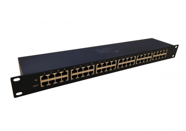 Устройство грозозащиты Gigabit Ethernet PoE на 24 канала New System Technologies NS-LP-24GP Устройство грозозащиты Gigabit Ethernet PoE на 24 канала New System Technologies NS-LP-24GP