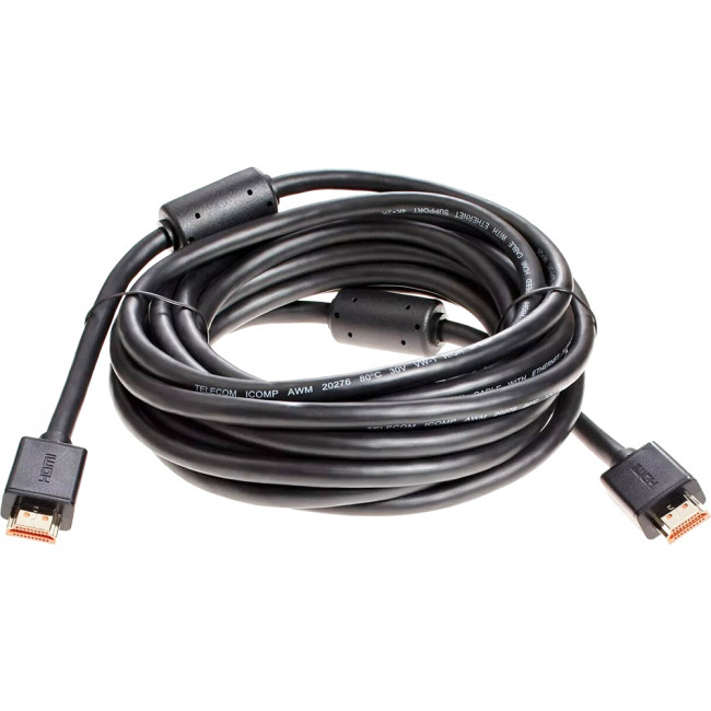 Кабель HDMI-19M --- HDMI-19M ver 2.0+3D/Ethernet ,5m, 2 фильтраTelecom <TCG215F-5M> Кабель Telecom HDMI (m)/HDMI (m) - 5 м (TCG215F-5M)