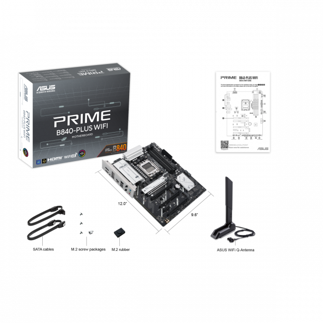 Материнская плата ASUS PRIME B840-PLUS WIFI (90MB1IZ0-M0EAY0) — для бизнеса и офиса