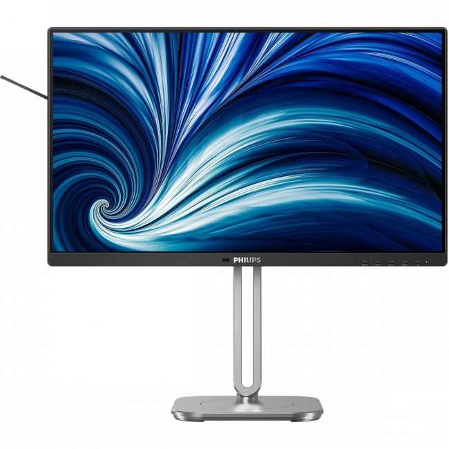 Монитор Philips 24B2N4200 23.8'', 1920x1080, IPS, 120hz, 50M:1, 300cd, 4ms, VGA, HDMI 1.4, DP 1.2, 4xUSB 3.2, Speakers, H. adj 150mm, pivot, VESA, 3Y, Black Philips 24B2N4200 — для бизнеса и офиса