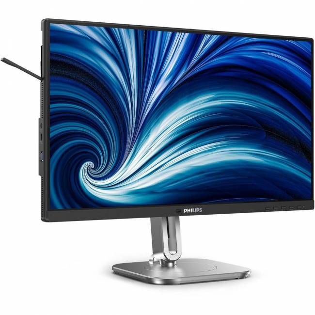 Монитор Philips 24B2N4200 23.8'', 1920x1080, IPS, 120hz, 50M:1, 300cd, 4ms, VGA, HDMI 1.4, DP 1.2, 4xUSB 3.2, Speakers, H. adj 150mm, pivot, VESA, 3Y, Black Philips 24B2N4200 — для бизнеса и офиса