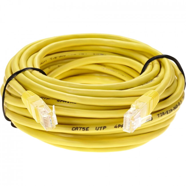 Патчкорд литой "Telecom" UTP кат.5е 10,0м желтый VCOM NA102-Y-10M — для бизнеса и офиса Патчкорд литой "Telecom" UTP кат.5е 10,0м желтый VCOM NA102-Y-10M — для бизнеса и офиса