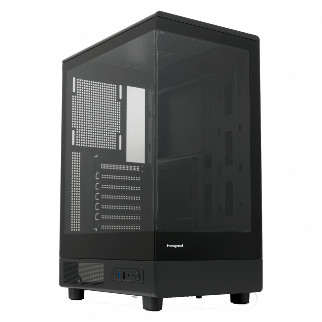 Корпус без блока питания HSPD F510-TGBK — для бизнеса и офиса