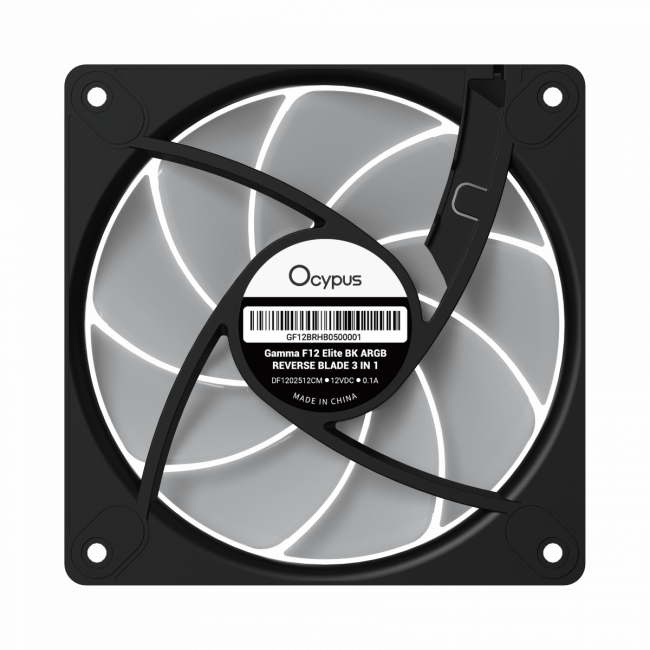 Кулер для корпуса Ocypus Gamma-F12-BK1AM01E-GL — для бизнеса и офиса Кулер для корпуса Ocypus Gamma-F12-BK1AM01E-GL — для бизнеса и офиса