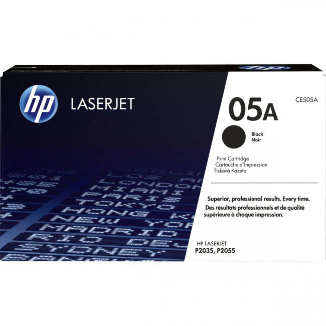 Тонер-картридж HP 05A Black LaserJet Print Cartridge (CE505A) — для бизнеса и офиса Тонер-картридж HP 05A Black LaserJet Print Cartridge (CE505A) — для бизнеса и офиса