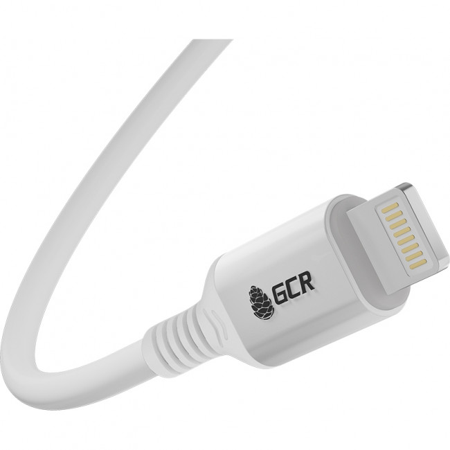 GCR Кабель PREMIUM 0.25m TypeC/Lightning MFI POWER DELIVERY 18 W, быстрая зарядка, белый силикон, AL case белый, белый ПВХ, GCR-54456 Кабель Greenconnect 0.25 м (GCR-54456)