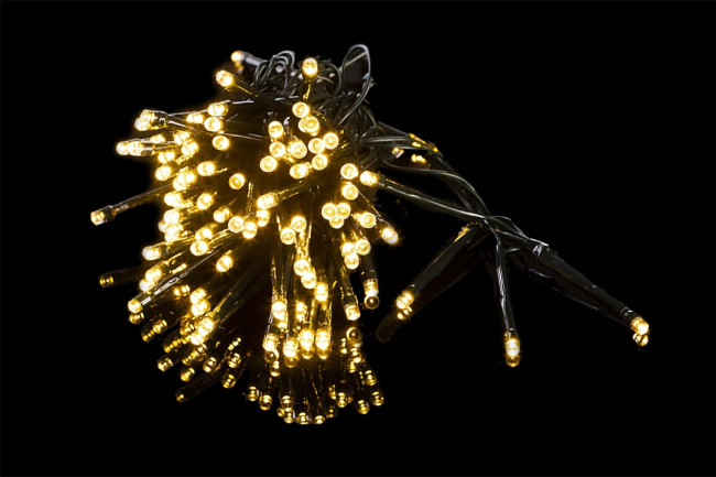 Гирлянда Гирлянда 200LED 220V, 8 режимов, 20 м, нить, мягкий белый