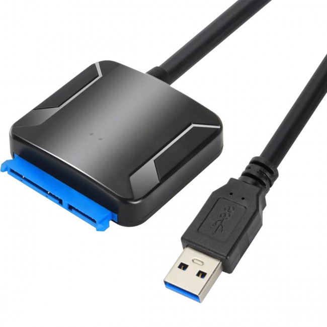 Кабель-адаптер USB3.0 ---SATA III 2.5/3,5"+SSD, VCOM <CU816> Кабель-адаптер VCOM USB 3.0 M/SATA III F (CU816) — для бизнеса и офиса