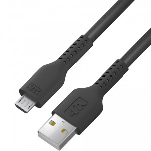 Кабель 1.0m MicroUSB, черный, черный ПВХ Кабель 4PH 1.0 м (4PH-R90062) Кабель 1.0m MicroUSB, черный, черный ПВХ Кабель 4PH 1.0 м (4PH-R90062)