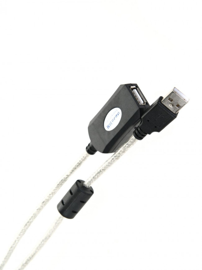Кабель-адаптер USB2.0-repeater, удлинительный активный <Am-->Af> 10м VCOM <VUS7049-10M> VCOM USB 2.0 Type-AM - USB 2.0 Type-AF 10м — для бизнеса и офиса