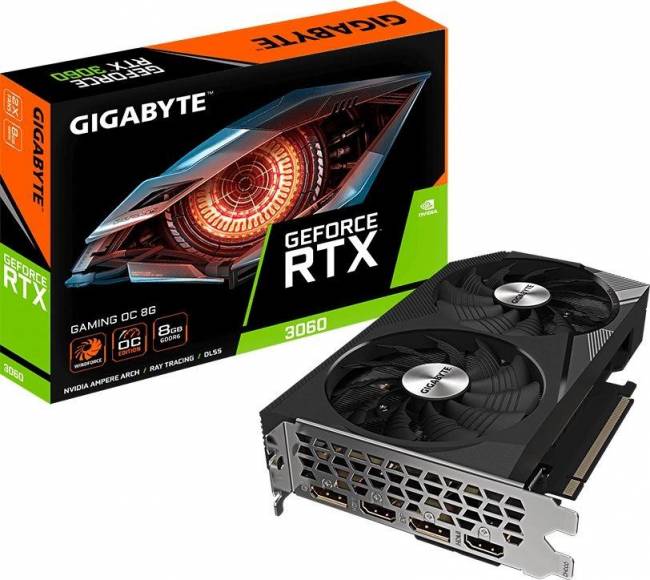 Видеокарта Gigabyte GV-N3060GAMING OC-8GD 2.0 — для бизнеса и офиса Видеокарта Gigabyte GV-N3060GAMING OC-8GD 2.0 — для бизнеса и офиса