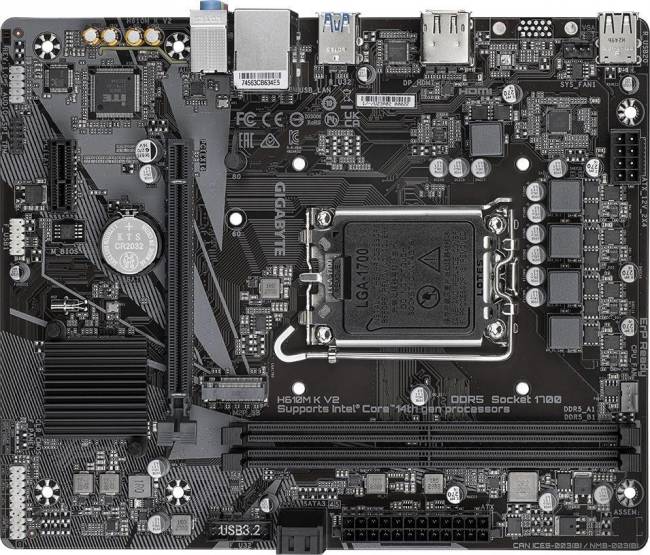 Материнская плата Gigabyte H610M K V2 — для бизнеса и офиса